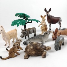 Schleich Zoo Animal Figures Okapi Meerkats Kangaroo Vintage 1990s 2000s (12 Pc) picture