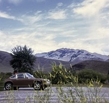 Orig 1972 Slide Porsche 911 Sports Car Mountain Roadside Scenic View H46 picture