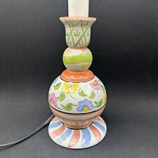 Vintage Mackenzie Childs Style Small Bedside Table Lamp ~ Works ~ As Is picture