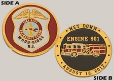 Wood Ridge NJ Fire Dept Engine 901 Wet Down Challenge Coin  M#4 picture