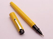 Parker BIG RED Yellow Ballpoint Pen Made In USA Vintage New Old Stock picture