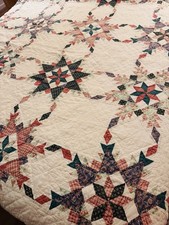 Vintage Arch Quilts Hawthorne NY Eight Point Star Patchwork Cotton Quilt F/Q 82