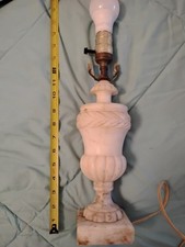 VTG Alabaster Urn Column Table Lamp 14