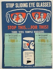 NOS Eye Glasses Ephemera Store Display Tirri Tites Temple Huggers Advertising picture