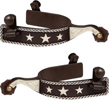 Western Cowboy Spurs, 1 Pair Horse Spurs with Rowels, Antique Men Horse Boot Spu picture