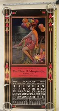 Vintage 1935 Art Deco Pinup Girl Calendar by Gene Pressler - 30