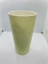 Vintage Mid Century Vase by Hull Pottery Glazed Green Ceramic 9”  L60. USA picture