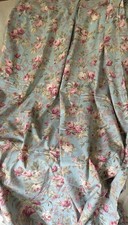Vintage Shabby Cottage roses Cotton Fabric ~ Rose Pink Blue Sage Green Apricot picture