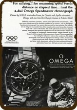 1968 OMEGA Speedmaster Gemini & Apollo Astronaut DECORATIVE REPLICA METAL SIGN picture
