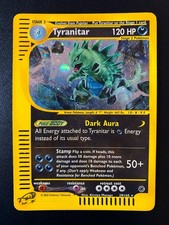 POKEMON TYRANITAR HOLO (SWIRL) RARE 29/165 EXPEDITION ENGLISH EX picture