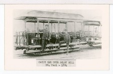 RPPC - Cable Car Over Seley Hill, St. Paul MN 1894 - This is a Reprint picture