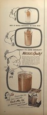 Nestlé's Quik Mix Cold Chocolate Milk William Steig Art Vintage Print Ad 1953 picture