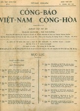 Công Báo VNCH 1972 Col. Đào Quang Hiển. Nguyễn V. Nghi & Vũ V. Giai. 82 Pages picture