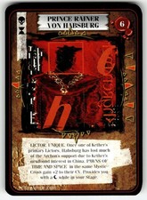 1995 Kult Reality is a Lie Trading card game - Prince Rainer Von Habsburg picture