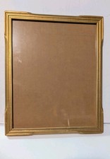 ​Vintage Gold Gilt Wood Picture Frame 8x10 Fluted Grooved Carved Edge Art Deco picture