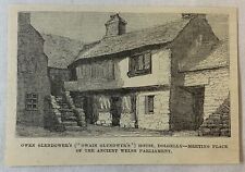 1895 magazine engraving ~ OWEN GLENDOWER'S HOUSE Dolgelly, Wales picture
