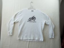 Indian Motorcycle Co Sweater Mens Sz L White Sweatshirt Pullover Thermal Logo picture