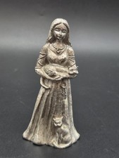Vintage 1996 Selandia Pewter Freja Freyja Norse Goddess Figurine with Cats picture