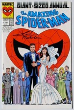 AMAZING SPIDER-MAN ANNUAL #21 NM- Signed 2X David Michelinie/John Romita 1987 picture