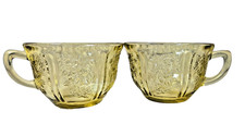 Vintage Depression Glass Federal Glass Amber Sharon Cabbage Rose Tea glass 1920s picture