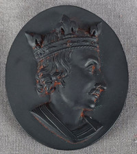 Wedgwood Henry I Black Basalt Portrait Medallion Plaque C.1780-1795 picture