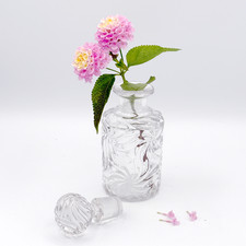 Antique Baccarat Crystal Perfume Bottle Rosaces Multiples Swirl Art Nouveau 6.5