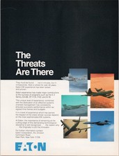 EATON AIL Division Vintage Advertising Print EW Military Aircraft 1987 picture