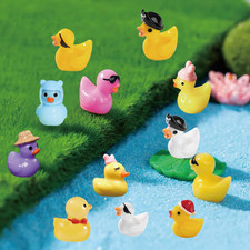 70 Pcs Multicolor Mini Resin Ducks, Tiny Ducks to Hide, Little Ducks Figurine... picture