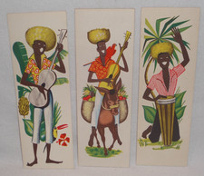 3 Vintage Beverly Wasile Inspired 1960's Jamaican Oversized Postcards $0 Ship picture