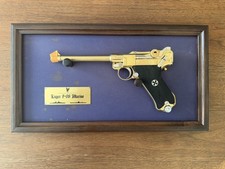 Marushin Luger Marine Model Replica 22k Gold Plated Made In Japan with Box picture