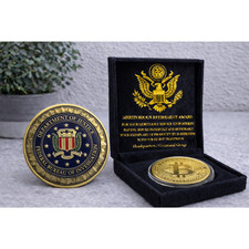 FBI Challenge Coin United States DOJ Cyber Division (CyD) w/ Retirement Award picture