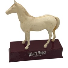 Vintage 1960s White Horse Scotch Whisky Plastic Bar Display Statue 7.5x9 picture