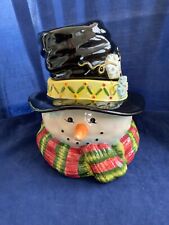 Santa's Workbench Christmas Traditions Snowman Cookie Jar picture