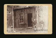 Colorado Mountain Man BOUDOIR CARD / Trick Double Exposure Cabinet Card Photo picture