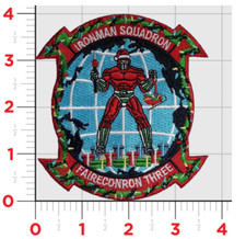 NAVY VQ-3 IRONMAN SQUADRON BLUE CHRISTMAS EMBROIDERED HOOK & LOOP PATCH picture