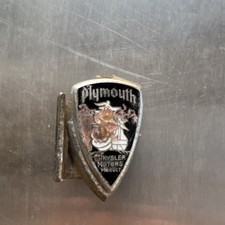 Vintage Plymouth Radiator Emblem Damaged picture