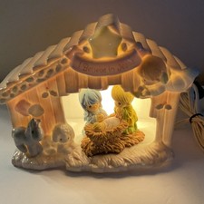 Vintage 1995 Precious Moments Light Up Nativity Cord Included EUC picture