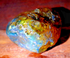 Impressive Natural Dominican Crystal Clear Yellow Blue Amber Rough Specimen 40mm picture