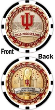 2026 NATIONAL CHAMPIONS - INDIANA HOOSIERS - COMMEMORATIVE POKER CHIP picture