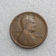 Vintage 1908 US Lincoln Wheat Penny Coin, 1 Cent, Old Collectible picture