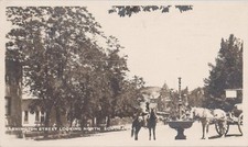 RPPC Sonora California Street Scene Horse at Fountain 1913 Tuolumne County picture