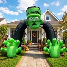 14FT Halloween Inflatable Frankenstein Archway Giant Claw Hands Decor picture