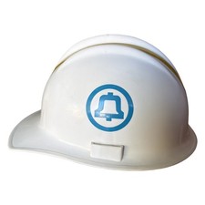 Vintage 1980 Bell System Telephone Hard Hat Bullard 3000 Hard Boiled Lineman picture