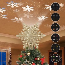 Christmas Tree Topper Projector Snowflake Christmas Star Tree 6 Projection Mode picture