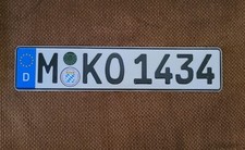 GERMAN LICENSE PLATE AUTO NUMBER CAR TAG VW AUDI BMW MERCEDES MUNICH BAVARIA 1 picture