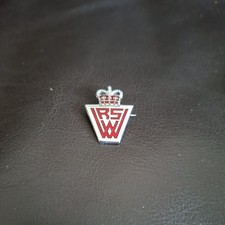 Vintage WRS, Women's Royal Voluntary Service British military enamel Pin Badge picture