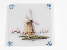 Vintage Hand Painted Dutch Tile signed picture