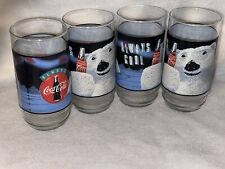 Coca Cola Polar Bear Drinking Glasses Vintage 1997 (x4) picture