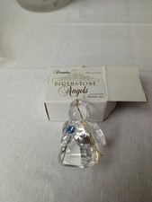 Vintage 1994 Roman Birthstone Angel December Crystal Figurine Ornament Boxed picture