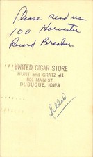 1955 Postal Card Dubuque Iowa United Cigar Store Order 2ct Franklin Davenport picture